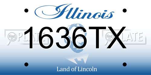 1636TX Illinois License Plate