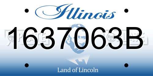 1637063B Illinois License Plate