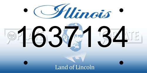 1637134 Illinois License Plate