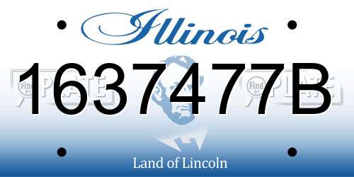 1637477B Illinois License Plate