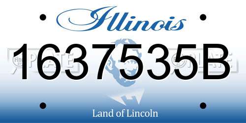 1637535B Illinois License Plate