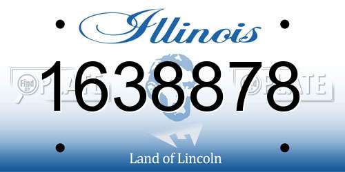 1638878 Illinois License Plate