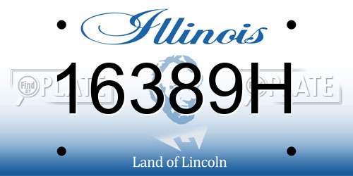 16389H Illinois License Plate