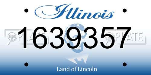 1639357 Illinois License Plate