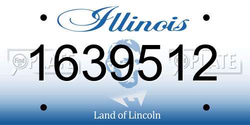 1639512 Illinois License Plate