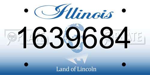 1639684 Illinois License Plate