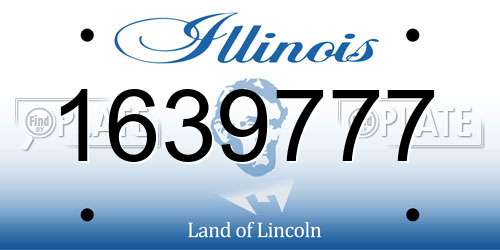 1639777 Illinois License Plate