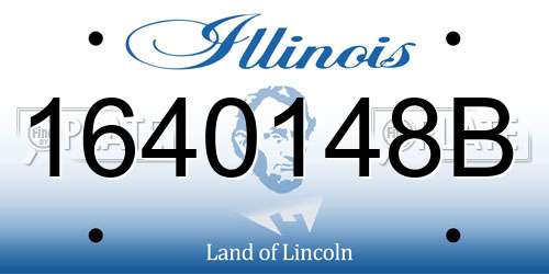 1640148B Illinois License Plate
