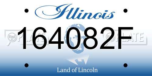 164082F Illinois License Plate