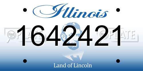 1642421 Illinois License Plate