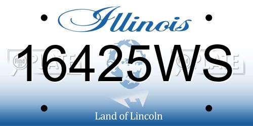 16425WS Illinois License Plate