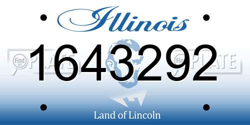1643292 Illinois License Plate