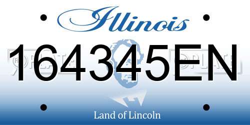 164345EN Illinois License Plate