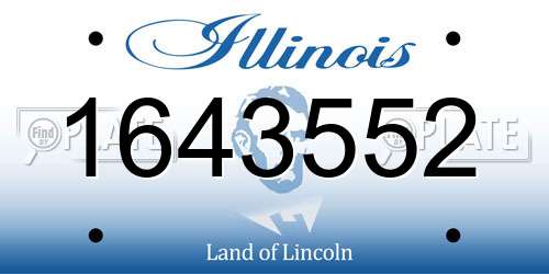 1643552 Illinois License Plate