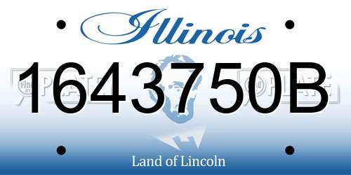 1643750B Illinois License Plate