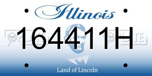 164411H Illinois License Plate