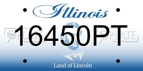 16450PT Illinois License Plate