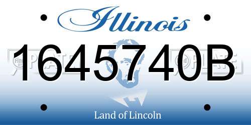1645740B Illinois License Plate