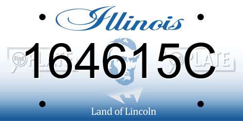164615C Illinois License Plate