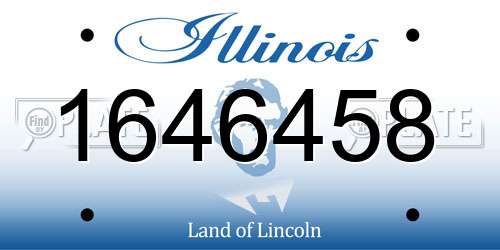 1646458 Illinois License Plate