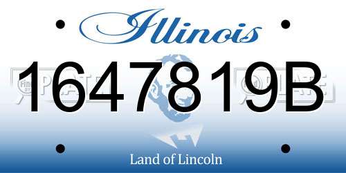 1647819B Illinois License Plate