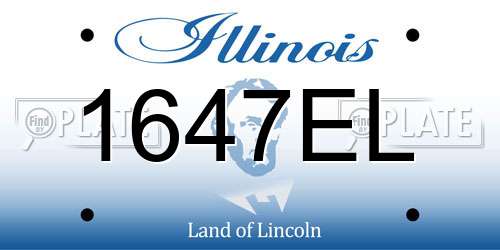 1647EL Illinois License Plate
