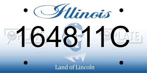 164811C Illinois License Plate