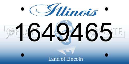 1649465 Illinois License Plate