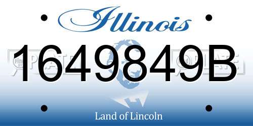 1649849B Illinois License Plate