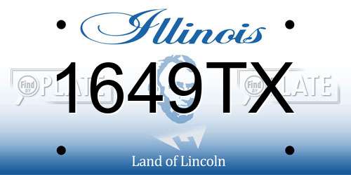 1649TX Illinois License Plate