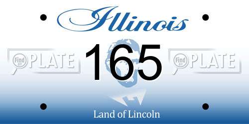 165 Illinois License Plate