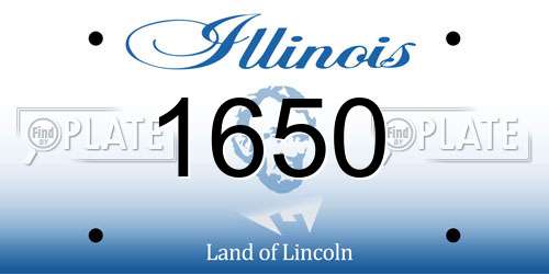 1650 Illinois License Plate