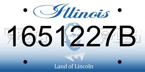 1651227B Illinois License Plate