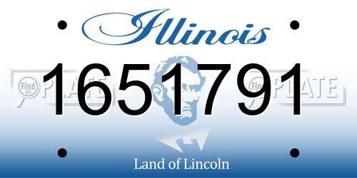 1651791 Illinois License Plate