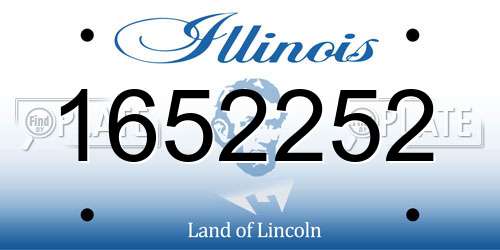 1652252 Illinois License Plate