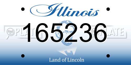 165236 Illinois License Plate