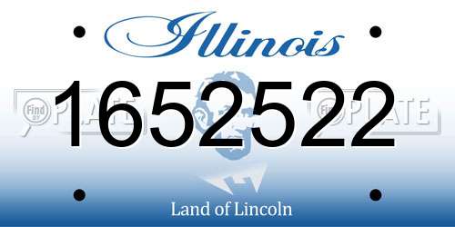 1652522 Illinois License Plate