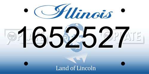 1652527 Illinois License Plate