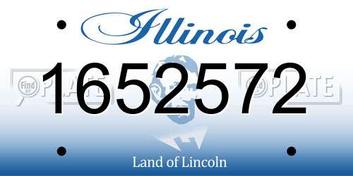 1652572 Illinois License Plate
