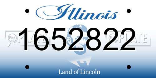 1652822 Illinois License Plate