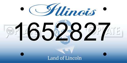 1652827 Illinois License Plate