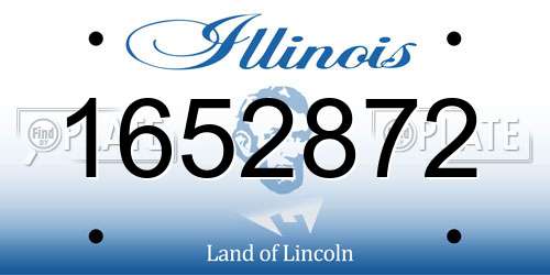 1652872 Illinois License Plate