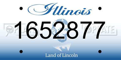 1652877 Illinois License Plate