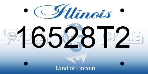 16528T2 Illinois License Plate