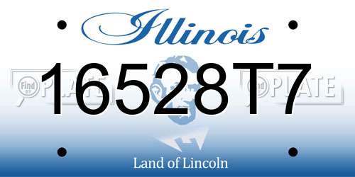 16528T7 Illinois License Plate