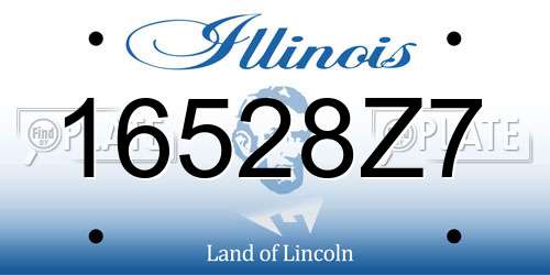 16528Z7 Illinois License Plate