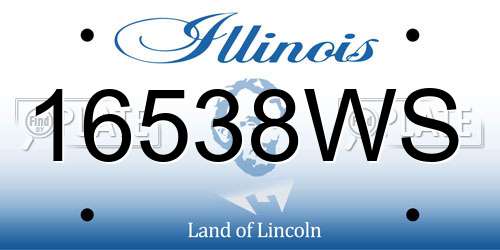 16538WS Illinois License Plate
