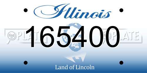 165400 Illinois License Plate