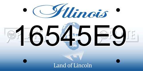 16545E9 Illinois License Plate