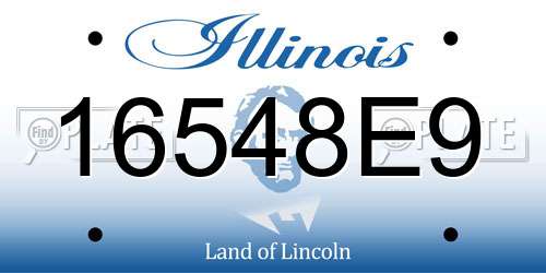 16548E9 Illinois License Plate